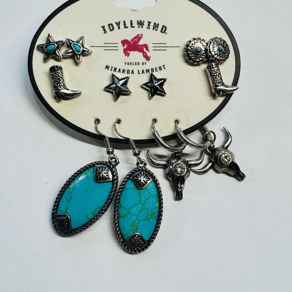 Idyllwind Turquoise And Silver Earring Collection 22$